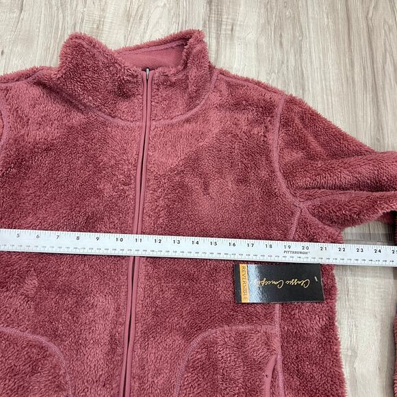 Classic Concepts Reversible Fleece Jacket Women's Mauve/Pink Full Zip Size L - Picture 5 of 8